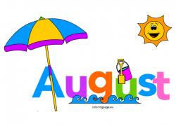 Month of august clip art loring page - Cliparting.com