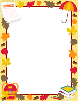 August Border: Clip Art, Page Border, and Vector Graphics
