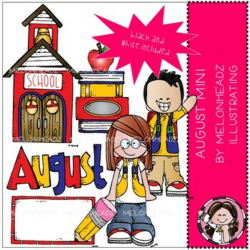 August clip art - Mini - Melonheadz Clipart