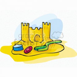 Sand castle clipart. Royalty-free clipart # 152738