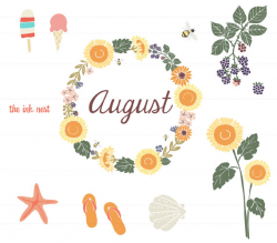 August Themes Clipart