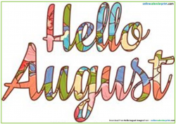 Hello August Clipart | Clipart: Summer | August clipart, Hello ...