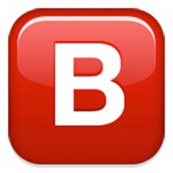 B Emoji Clipart