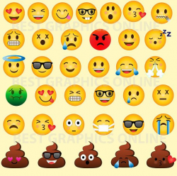 Emoji Clipart Smiley face clipart Emojis vector graphic ...