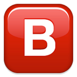 B Emoji Clipart