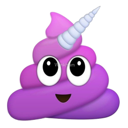 Purple Unicorn Poop Emoji\