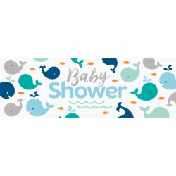 Lil Spout Boy Baby Shower Giant Banner