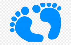 Baby Boy Clipart - Blue Baby Footprints Icon - Png Download ...