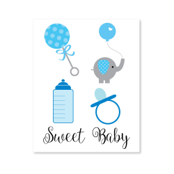 Boy Baby Shower Clipart - Print It Baby
