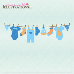 Baby Boy Clothesline Clipart 64871 - Clip Art Library