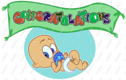 Baby boy congratulations clipart - ClipartAndScrap