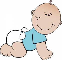 Baby boy crawling clip art - Clip Art Library