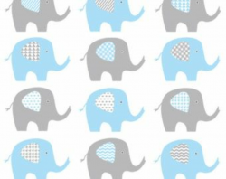 Baby Elephant Clip Art, Blue and Grey Elephant, Baby Boy Elephant ...
