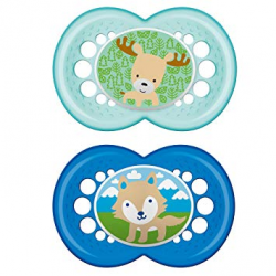 MAM Pacifiers, Baby Pacifier 6+ Months, Best Pacifier for Breastfed Babies,  \'Animal\' Design Collection, Boy,...