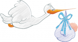 Download Free png Stork Carrying Baby Boy /pe - DLPNG.com