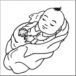 Clip Art: Family: Baby B&W I abcteach.com | abcteach
