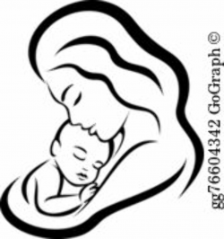 Mother Baby Clip Art - Royalty Free - GoGraph