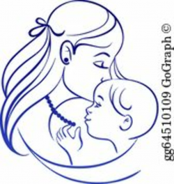 Mother Baby Clip Art - Royalty Free - GoGraph