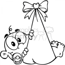 newborn baby clipart. Royalty-free clipart # 383590