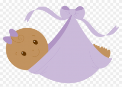 Its A Girl Clipart Purple - Baby Shower Clipart, HD Png Download ...