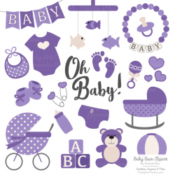 Purple Baby Clipart