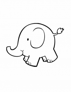 Baby elephant clipart outline - Clip Art Library
