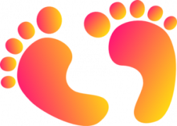 Two Tone Baby Feet Clip Art at Clker.com - vector clip art ...