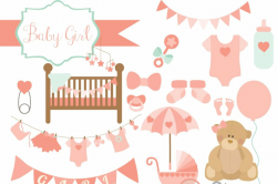 Baby Girl Clipart Vectors