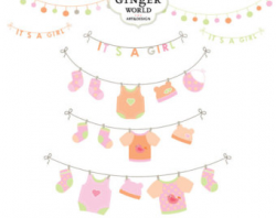 Baby girl clothes line clipart - Clip Art Library