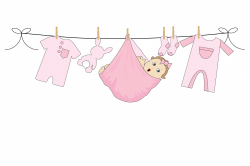 Baby girl clothes line clipart - Clip Art Library