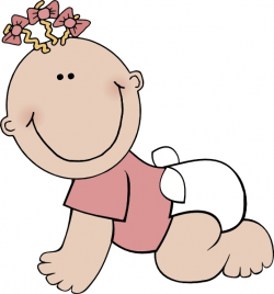 Baby Girl Crawling clip art Free vector in Open office drawing svg ...