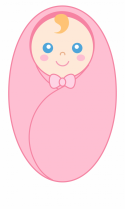 Baby Girl Baby Clipart Girl Cute Pink Baby Carriage - Newborn Baby ...