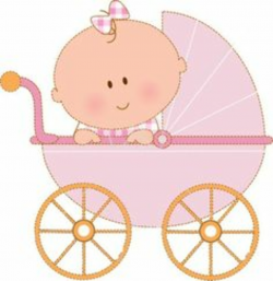 Baby girl baby clipart girl cute pink baby carriage free clip art 2 ...
