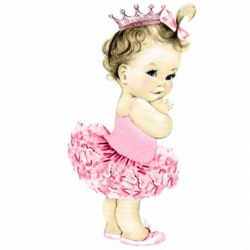 Vintage Pink Ballerina Princess Baby Girl Shower Statuette | Zazzle ...