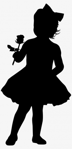 Little Girl Clipart Silhouette - Silhouettes Little Girl PNG Image ...