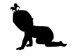 Baby Girl Crawling Silhouette Free Stock Photo - Public Domain Pictures