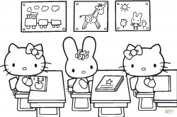 Hello Kitty Back to School coloring page | Free Printable Coloring Pages