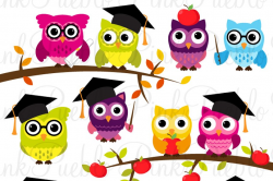 Back to School Owl Clipart & Vectors