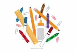 Free Back To School Clipart - School Supplies Transparent Background ...