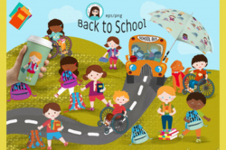 Back to school vector clipart