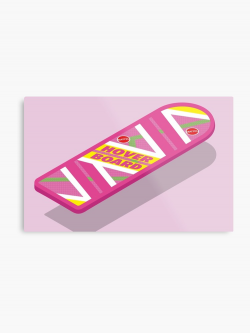 Back to the Future Hoverboard (floating) | Metal Print