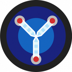 Back to the future, capacitor, technology icon