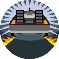 Back to the future, car, delorean, fast, fire, vehicle icon