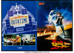 Back to the Future (Universal, 1985). Japanese Program ...