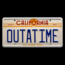 Back to the Future – DeLorean OUTATIME Metal Stamped Replica License Plate