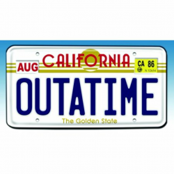 Back to the Future Outatime License Plate Replica