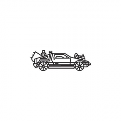 Bttf Delorean icon on Behance | ideas tattoo | Back to the ...
