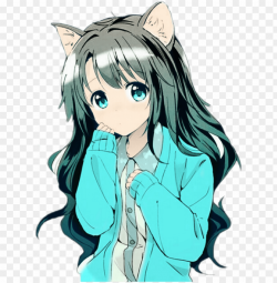 anime girl cat kawaii PNG image with transparent background ...