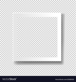 White frame isolated transparent background
