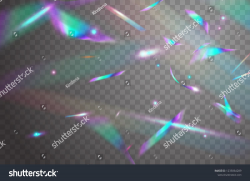 Holographic falling confetti glitters isolated on ...